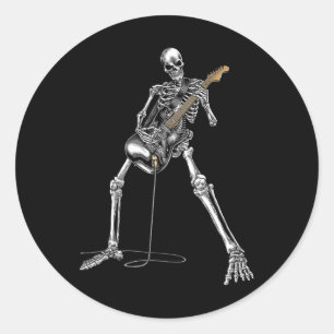 Band Rock and Roll gitaren voor Men Band T-shirt Ronde Sticker