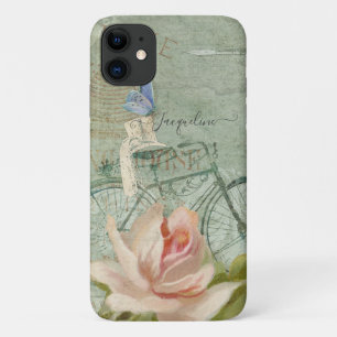  band Rustisch hout Blush roze roze roze roze iPhone 11 Hoesje