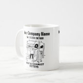 Band & Uitlaatfitters Cartoon Mok (Voorkant links)