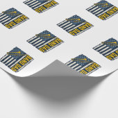 Band Vader Trombone Amerikaanse Vlag Vintage T-shi Cadeaupapier (Hoek)