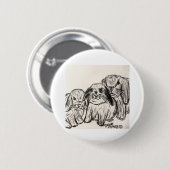 Band van Bunnies Ronde Button 5,7 Cm (Voorkant /achterkant)