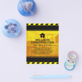 Band van de bouwplaats met logo flyer (Enkel)