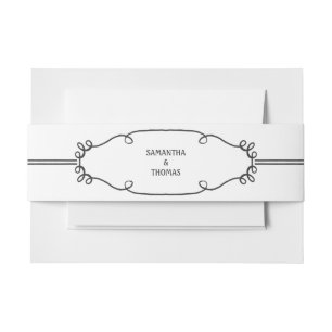 Band van de Buik van het rustieke Gezicht de Uitnodigingen Wikkel