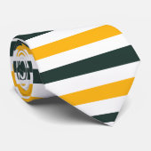 BAND VAN KLEUREN - Goud, Groen, en Wit Stropdas (Opgerold)