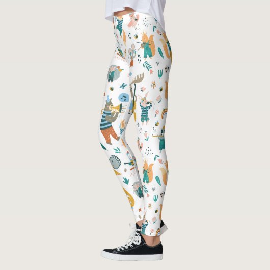 Band van kleurrijke dieren leggings (Links)