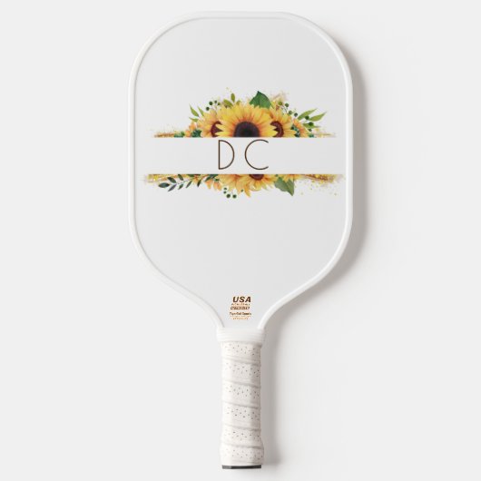Band van zonnebloemen pickleball paddle (Voorkant)
