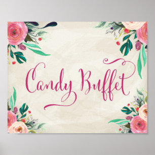 Band voor bruiloft - Snoep Buffet Poster