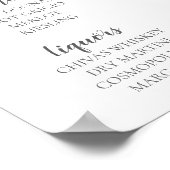 Band voor bruiloft - Waterverf in menu Bar Poster (Hoek)