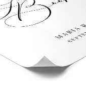 Band voor gastboekje Weddenschap Modern Elegant Poster (Hoek)