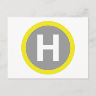 Band voor helipad briefkaart