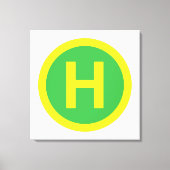 Band voor helipad canvas afdruk (Voorkant)