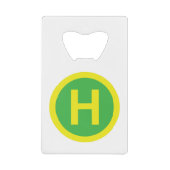 Band voor helipad kredietkaart flessenopener (Voorkant)