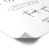 Band voor zwarte en witte bruiloft poster (Hoek)