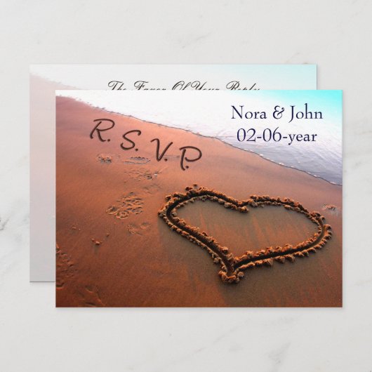 Band Weddenrsvp-kaart Uitnodiging Briefkaart (Voorkant / Achterkant)