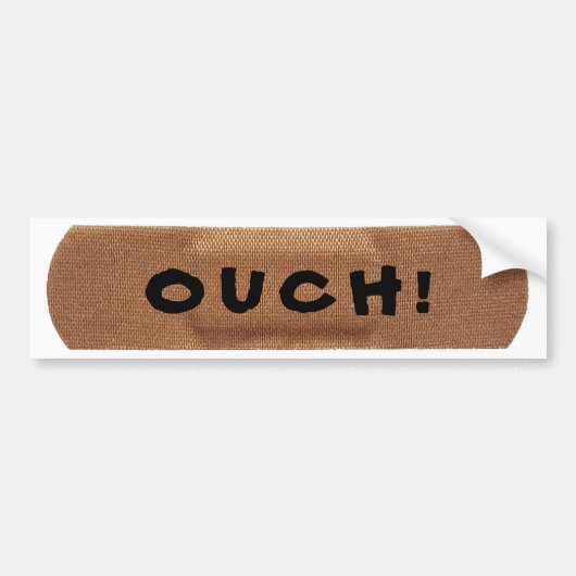 Bandage met OUCH! Bumpersticker (Voorkant)