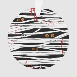 Bandages de maman sanglante et yeux Déplaisants Ha