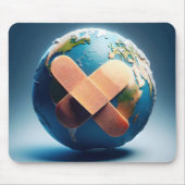 Bandages op planeet Aarde Muismat (Voorkant)