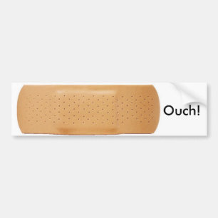 bandaid, Ouch. Bumpersticker