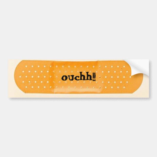 Bandaid, ouchh! bumpersticker (Voorkant)