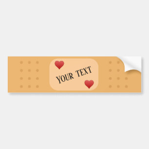 Bandaid patch pleister aangepaste tekst auto bumpe bumpersticker
