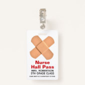 Bandaidschool Zurse Hall Pass Badge (Achterkant met clip)