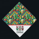 Bandana Animaux Joyeux Noël<br><div class="desc">Un Joyeux Joyeux Noël Coloré Pet Cou Bandana Pour Chiens Ou Chats</div>