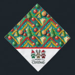 Bandana Animaux Joyeux Noël<br><div class="desc">Un Joyeux Joyeux Noël Coloré Pet Cou Bandana Pour Chiens Ou Chats</div>