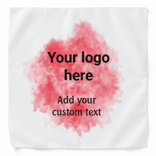 Bandana Aquarelle rouge simple ajouter votre logo texte pe