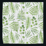 Bandana Aquarelles et Motif d'Eucalyptus<br><div class="desc">Ajoutez un accent verdoyant à votre tenue ou à celle de votre chien avec ce bandana fantaisiste. Il présente des illustrations d'aquarelle de fermiers verts et de motif d'eucalyptus. Cette couverture verdoyante sera parfaite en cadeau. Des éléments correspondants sont disponibles.</div>