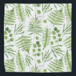 Bandana Aquarelles et Motif d'Eucalyptus<br><div class="desc">Ajoutez un accent verdoyant à votre tenue ou à celle de votre chien avec ce bandana fantaisiste. Il présente des illustrations d'aquarelle de fermiers verts et de motif d'eucalyptus. Cette couverture verdoyante sera parfaite en cadeau. Des éléments correspondants sont disponibles.</div>