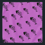 Bandana Arrière - plan personnalisable d'os de poisson<br><div class="desc">Customiser le produit pour sélectionner la couleur arrière - plan.</div>