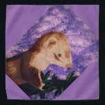 Bandana Bandana, drôle de furet<br><div class="desc">Bandana violette à l'image d'un furet.</div>