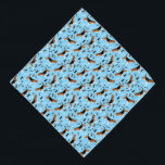 Bandana Beagle Hound Dogs Beagle mignon Motif<br><div class="desc">Design dispose de Beagles mignons dans un motif extensible avec os de chien et empreintes de pattes</div>