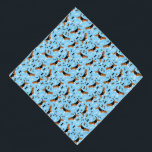 Bandana Beagle Hound Dogs Beagle mignon Motif<br><div class="desc">Design dispose de Beagles mignons dans un motif extensible avec os de chien et empreintes de pattes</div>