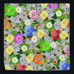 Bandana Beauté du jardin floral<br><div class="desc">Un jardin de belles fleurs colorées,  fleurissent contre les feuilles verts.</div>