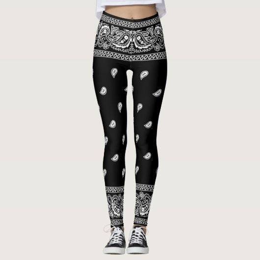 Bandana Black Leggings (Devant)