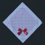 Bandana Bleu Avec Coeurs Bourgogne & Poitrine Monogramme A<br><div class="desc">Pastel Coral Blush Pink,  parsemé de coeurs bordeaux,  et fini avec un arc bordeaux merlot girly...  puis monogrammé et personnalisé avec le nom de votre animal. Vous pouvez modifier la couleur de l'Arrière - plan et le style,  la taille et la couleur du texte à l'aide du menu d'édition.</div>