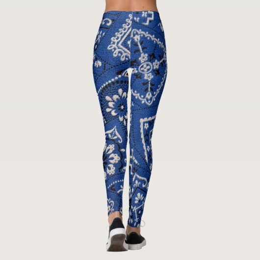 Bandana bleu leggings (Dos)