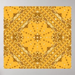 Bandana Boho over de heropleving van de Paisley Pr Poster
