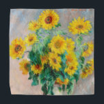 Bandana Bouquet de tournesols Claude Monet<br><div class="desc">Bouquet de tournesols. Claude Monet. 1881. Reproduction d'oeuvres d'art célèbres dans le domaine public.</div>