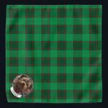 Bandana Cadres photo personnalisés rouge et vert de Noël<br><div class="desc">Modèle cadre photo de Noël amusant avec un arrière - plan motif plaid rouge et vert. Copyright © Angi Laframboise.</div>