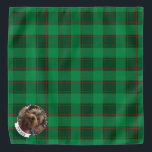 Bandana Cadres photo personnalisés rouge et vert de Noël<br><div class="desc">Modèle cadre photo de Noël amusant avec un arrière - plan motif plaid rouge et vert. Copyright © Angi Laframboise.</div>