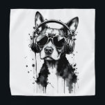 Bandana Casque de chien cool Cute Animaux de compagnie enc<br><div class="desc">Augmentez le style avec ce dessin de chien audacieux et artistique. Doté d'un pup réfrigéré portant un casque,  cette illustration en noir et blanc éclatant mêle musique,  attitude et art moderne. Elle est parfaite pour toute personne qui aime les chiens,  les beats et les oeuvres d'art pointues et expressives.</div>