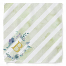 Chien rayé bleu, monogrammé d'inspiration français