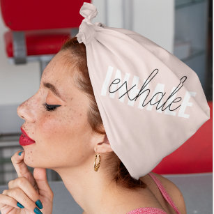 Bandana Citation moderne Pastel Pink Inhale Exhale