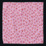 Bandana Coeur Rose<br><div class="desc">Aquarelle Coeur Design sur arrière - plan rose. Autres couleurs disponibles. Veuillez me contacter pour des demandes spéciales et personnalisation. c) Zoe Chapman Design</div>