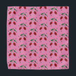 Bandana Crâne rouge cerise fleurit<br><div class="desc">Cerisier Crâne Pet Bandana avec mon illustration originale de Cerisier Crânes.</div>