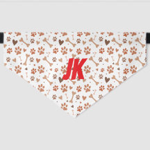 Bandana de chien personnalisé avec nom Initiales