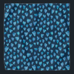 Bandana de Coeur Bleu foncé<br><div class="desc">Aquarelle Design Coeur sur un arrière - plan bleu foncé. Autres couleurs disponibles. Veuillez me contacter pour des demandes spéciales et personnalisation. c) Zoe Chapman Design</div>