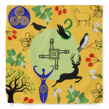 Déesse Brigide - Tarot Jaune/Tissu d'autel